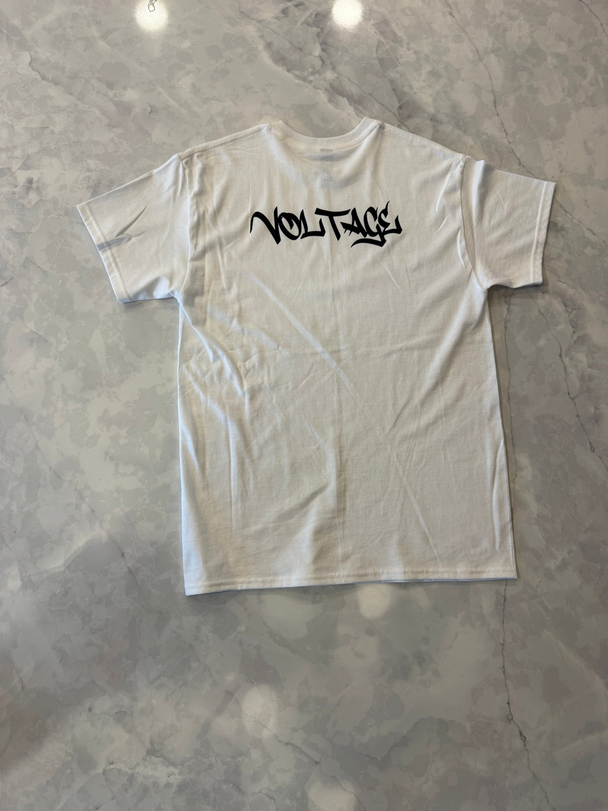 white T-shirt (you chose logo color)