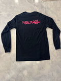 Pink logo, black long sleeve