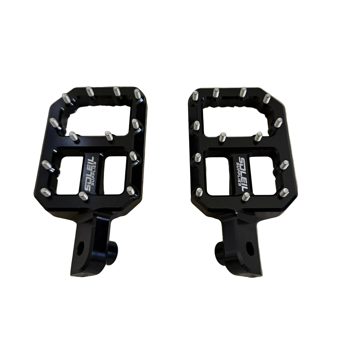 Upgraded CNC Pegs — Black , Chrome with Silver or Jet Blue Spikes
