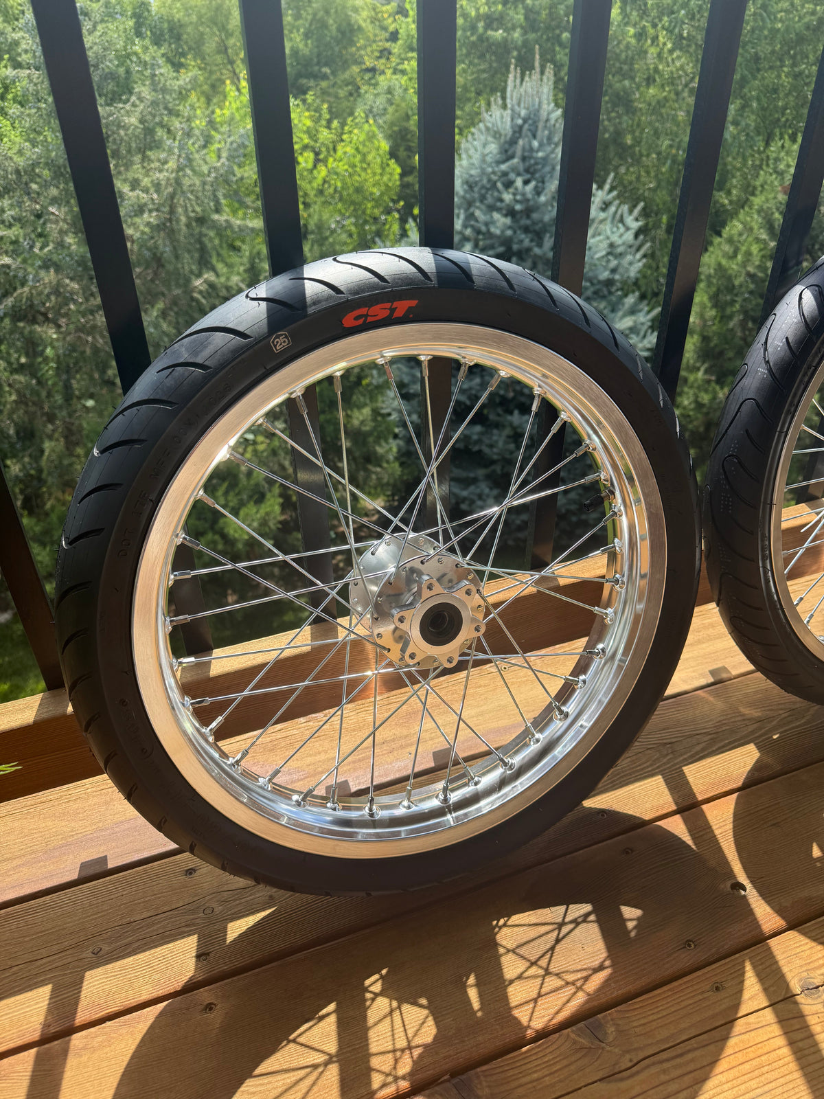 Surron LBX/Eride/79bike chrome CST supermoto wheelset (preorder)
