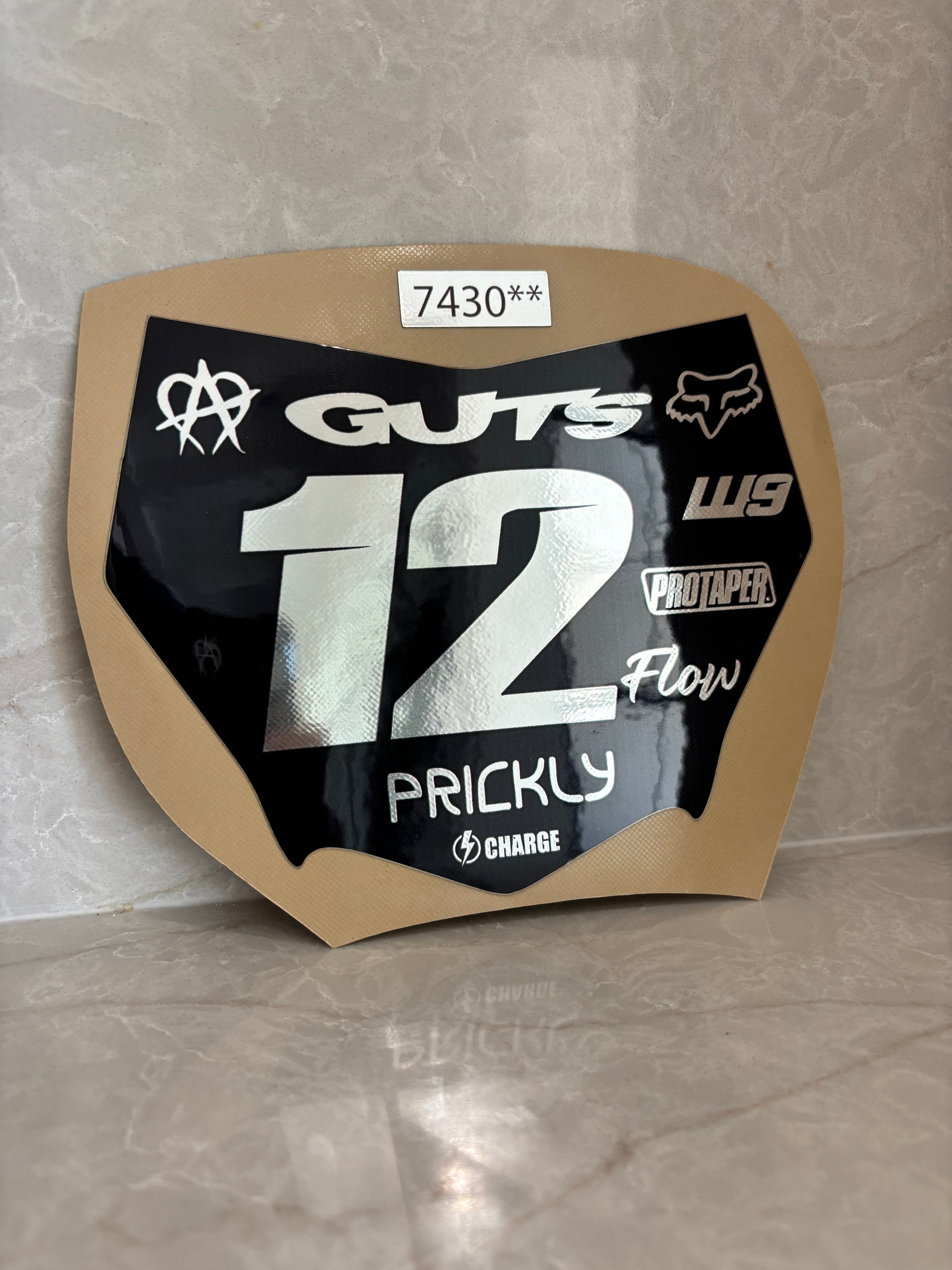 Motocutz plate decal (Chrome)