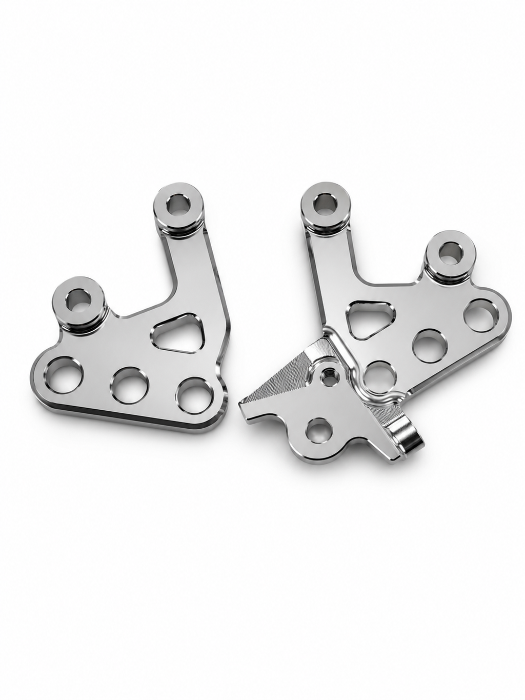 Chrome Silver Foot Peg Brackets for Sur-Ron Light Bee X & E-Ride Pro – Heavy Duty Upgrade
